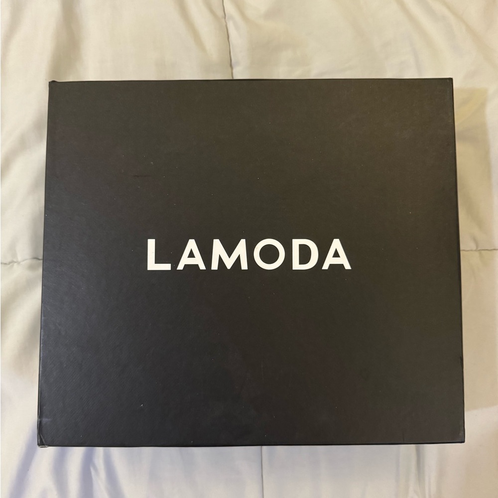 LAMODA slick nicks wide calf platform knee high boots